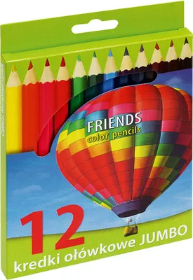 Image de Crayons de couleur laqués Jumbo 12 couleurs