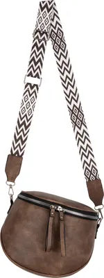 Produktbild von Bauchtasche Umhängetasche Crossbody-Bag Hüfttasche Kunstleder Italy-Design D.BROWN