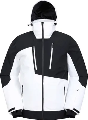 Image de Mountain Warehouse - Veste de ski imperméable "Supernova" pour homme MW2285 (XL) (Bleu/Blanc naturel)
