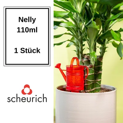 Obrázok produktu pre Dávkovač vody Scheurich Nelly | 1x červená | objem 110 ml | malá zalievacia guľa s hlineným podstavcom | dávkovač vody na rastliny a kvety terakotový stonok