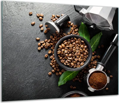 Produktbild von Herdabdeckplatten Glaskeramikkochfeld-Abdeckung Spritzschutz Glas 60x52cm Kaffee
