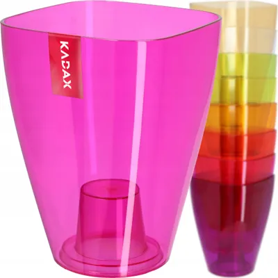 Produktbild von KADAX kvetináč "Menfi", kvetináč na orchideu, orchidea, sedmokráska, ružový, štvorcový, 9 cm
