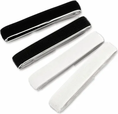 Produktbild von klettverschluss 75 cm Baumwolle schwarz/weiss 4 Stück