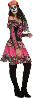 Produktbild von Mom Kostüm Der Tag Der Toten Frau Rosa M-L Rosa M-L