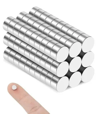 Zdjęcie produktu dla 120 małych okrągłych magnesów neodymowych o wymiarach 6 x 3 mm, wyjątkowo silne magnesy do lodówki, uchwytów magnetycznych, tablic suchościeralnych i tablic ogłoszeniowych
