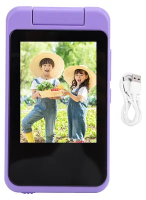 Zdjęcie produktu dla Cyfrowa kamera wideo dla dzieci 1080P 48MP 2,8-calowy ekran dotykowy IPS Odtwarzacz muzyczny MP3 dla dzieci fioletowy