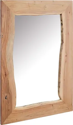 Image de MASSIVMOEBEL24 | Miroir 100x70cm - Bois d'acacia laqué (Bois naturel) - PURE ACACIA #713