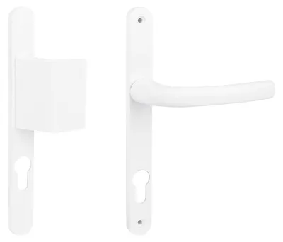 Image de Ensemble sur plaques + béquille carré 8mm entraxe 92mm blanc - SOFI - 5112210003