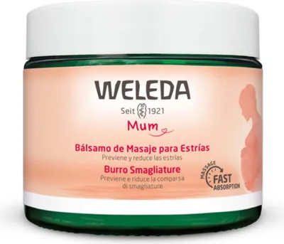 Produktbild von Weleda Mum Massagebalsam für Schwangerschaftsstreifen 150ml