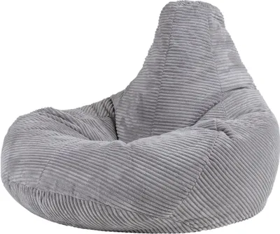 Produktbild von icon Sitzsack Bean Bag Dalton, Grau, Cord, Groß, Sitzsäcke Für Das Wohnzimmer, Schlafzimmer, Sitzsack-Sessel Für Erwachsene - Hergestellt in Deutschland