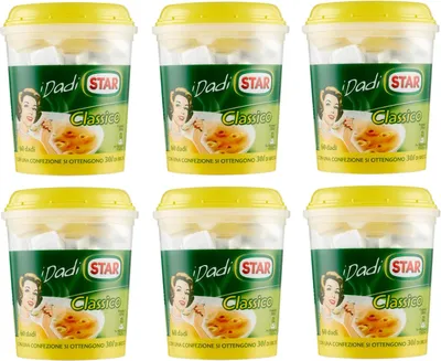 Produktbild von 6x Star I Dadi Classico Brühwürfel Packung mit 60 Würfeln,Etwa 30 Liter Brühe werden erhalten,600g Lebensmittelzubereitung für Brühe