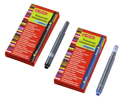 Produktbild von herlitz Tintenpatronen Universal blau 2 x 5 Stück