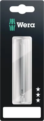 Produktbild von Wera Bit PZD Größe 3 Länge 89mm 1/4 Zoll 6-kant D6,3 zähhart Karte mit 1 St. 855 / 4 Z SB - 5073525001