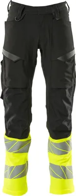 Produktbild von MASCOT 19879-711-0917-82C62, Hosen, Mann, Schwarz, Gelb, 82C62, 1180 mm, 82 cm