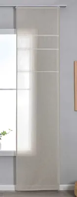 Produktbild von Halbtransparente Schiebegardine mit Ösen HxB 245x60 cm Taupe »Leipzig« Kettenmuster lichtdurchlässig elegante Struktur  202450P