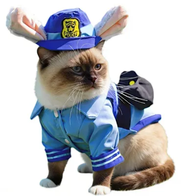 Productafbeelding van Kattenkleding Konijn Thema Outfit voor Huisdieren