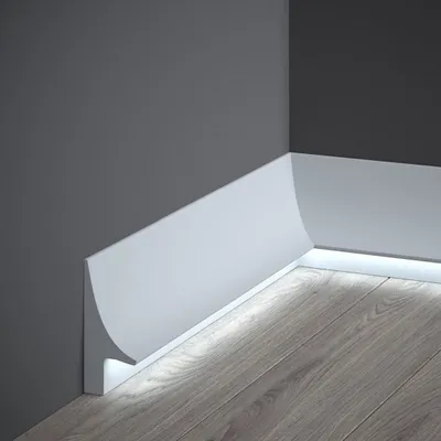 Produktbild von PROVISTON | LED Sockelleiste | Polystyrol | 42 x 93 x 2000 mm | Weiß | Indirekte Beleuchtung
