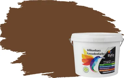 Produktbild von RyFo Colors Silikonharz Fassadenfarbe Lotuseffekt Trend Rehbraun 3l - bunte Fassadenfarbe, weitere Braun Farbtöne und Größen erhältlich, Deckkraft Klasse 1