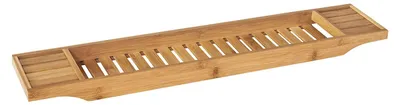 Produktbild von Bambus Badewannenbrett, multifunktionales Badregal mit Halter für Telefon und Tablet, 80 cm, ideal für Entspannung
