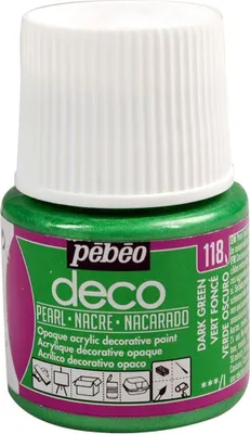 Produktbild von Perlmutt opak Acrylfarbe - Dunkelgrün - 45 ml