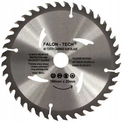 Produktbild von Falon-Tech FTBW16060 Sägeblatt für Holz Hartmetallbestückt 160mm