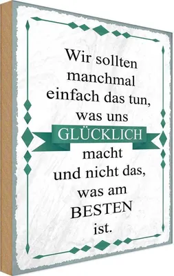 Produktbild von vianmo Holzschild 30x20 cm wir sollten tun was glücklich Dekoration