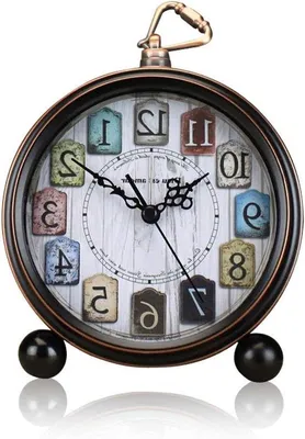 Produktbild von Retro Stille Reiseuhr 5 Zoll - Antiker Wanduhren, Batteriebetrieben, Ideal für Schlafzimmer und Reisen, Keine Tickgeräusche