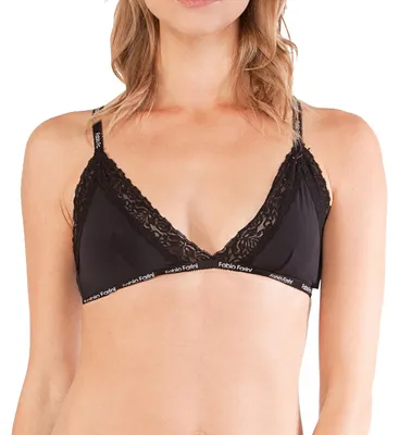 Produktbild von Fabio Farini - 1 Stück Damen Unterwäsche - Frauen Bralette-BH mit Spitze bügellos, mit verstellbaren Trägern