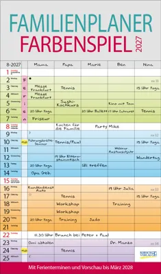Produktbild von Familienplaner Farbenspiel 2027