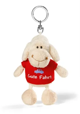 Produktbild von NICI 34038 - Plüschanhänger Schaf - Gute Fahrt (10cm) Schlüsselanhänger Keychain Plüsch Anhänger