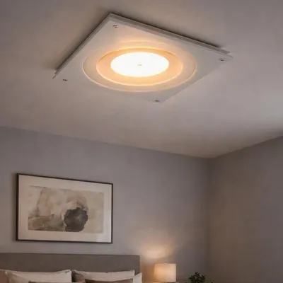 Produktbild von Deckenlampe, Metall Glas satiniert, silber weiß, L 38 cm