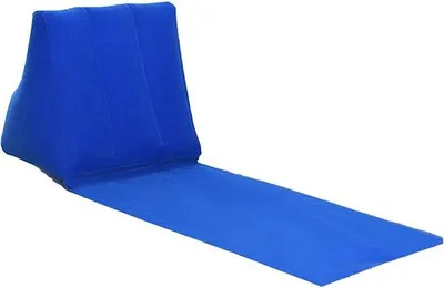 Produktbild von Famanu Aufblasbares Rückenpolster - Tragbar, Wasserfest, Ideal für Strand und Camping - Dunkelblau