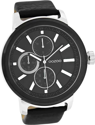 Produktbild von Oozoo Herren Armbanduhr schwarz Analog matt Timepieces Lederarmband D2UOC6069A