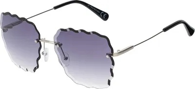 Produktbild von Damen Sonnenbrille Eckige Form 80er Modern Urlaub Sommer Strand 30563 Lila-Weiß