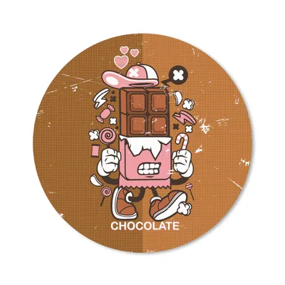 Produktbild von MuchoWow® Mauspad Mousepad Vintage - Schokolade - Bonbons 30x30 cm - Mousepads - Maus Mat - Pad - Mausunterlage - Tischunterlage - Schreibtischmatten
