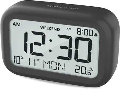 Produktbild von DOOMAY Digitaler Wecker Batteriebetrieben mit LCD Display, Snooze, Wochenendmodus, Lautstärke Einstellbar, Reisewecker für Schlafzimmer
