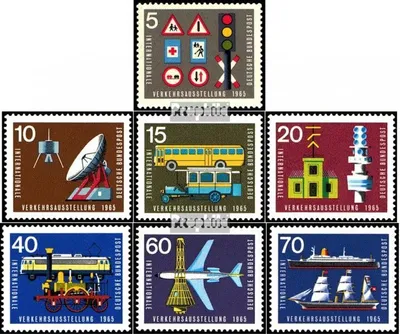 Produktbild von Briefmarken BRD (BR.Deutschland) 1965 Mi 468-474 (kompl.Ausg.) FDC Verkehrsausstellung