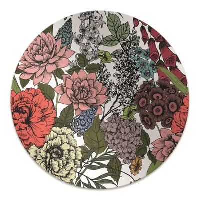 Produktbild von Rundmatte - Stuhlunterlage Bürostuhlunterlage - Rund Ø 100 cm - Bodenmatte - Fußmatte - Herbstblumen