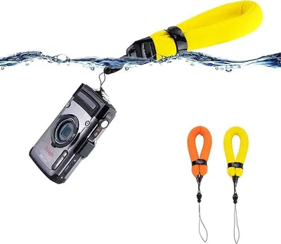 Produktbild von 2 Stück Schwimmende Handschlaufe Handgelenkschlaufe für Unterwasserkamera – Orange+gelb