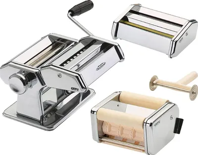 Produktbild von Pastamaschine PASTA PERFETTA DE LUXE Set mit Vorsätzen für 6 verschiedene Nudelsorten