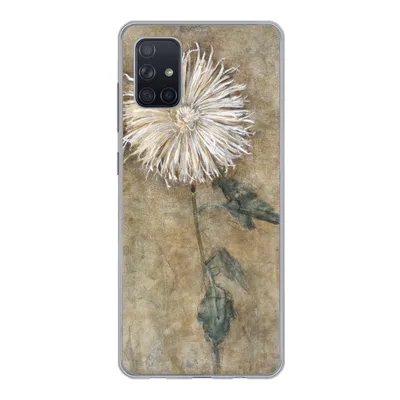 Produktbild von MuchoWow® Handyhülle Schutzhülle Hülle für Samsung Galaxy A71 Chrysantheme - Piet Mondrian - Alte Meister Silikon Softcase Handy Hülle - Kartenbesitzer