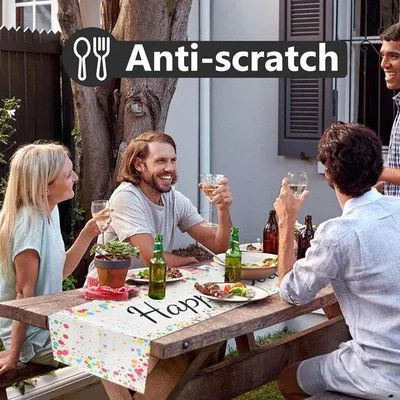 Immagine prodotto di Tovaglia da festa con motivi decorativi, per interni ed esterni, 30 x 180 cm