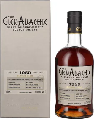 Produktbild von The GlenAllachie SINGLE CASK 32 Years Old PX PUNCHEON 51,6% Vol. 0,7l in Geschenkbox