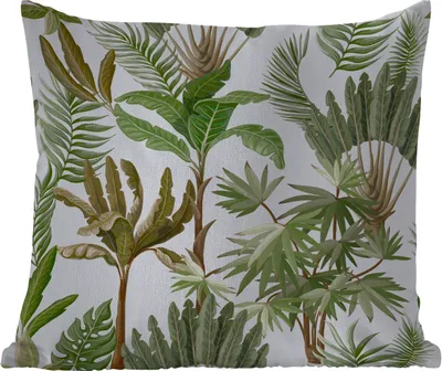 Produktbild von MuchoWow® Outdoor Kissen - Dschungel - Palme - Bananenstaude - Kinder - Natur - Pflanzen - 50x50 cm - Wetterfest - Lounge Kissen - Komfortabel - Kissen mit Bild