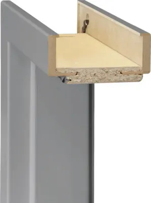 Produktbild von Pertura Komplettzarge Lack RAL 7004 signalgrau 198,5x61x7,5 cm Links