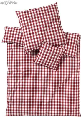 Produktbild von Elegante Web-Perkal-Bettwäsche-Garnitur Quadro 7021 Farbe bordeaux Größe 80x80 cm