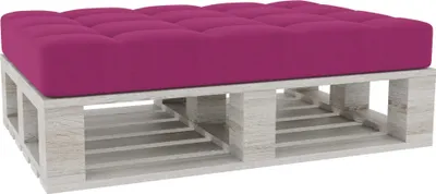 Image de Coussin pour palette, Coussin d'assise pour palette Dossier piqué PFG (Coussin d'assise 120x80, Rose)
