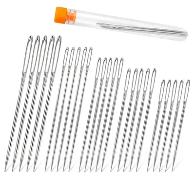 Produktbild von Nähnadeln Großes Öhr 25 Stück Edelstahl Set 5 Längen 4,2-6 cm