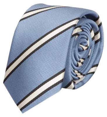 Produktbild von Fabio Farini - 1 Stück Herren Krawatten Blautöne - klassische Männer Schlipse in 6cm Schmal (6cm), Hellblau Weiß - Uranus/White/Black