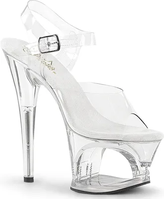 Produktbild von MOON-708 Damen Sandale von Pleaser, Transparent , EU 40, US 10